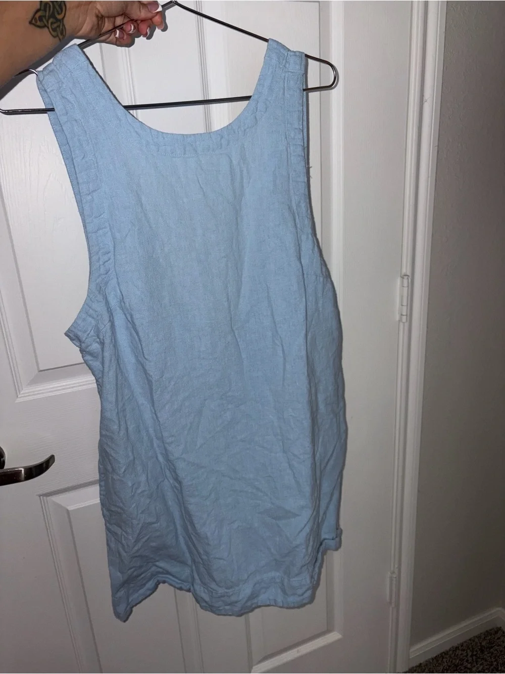 Free People Bundle! 2 Linen Mini Dresses with Pockets! Size L